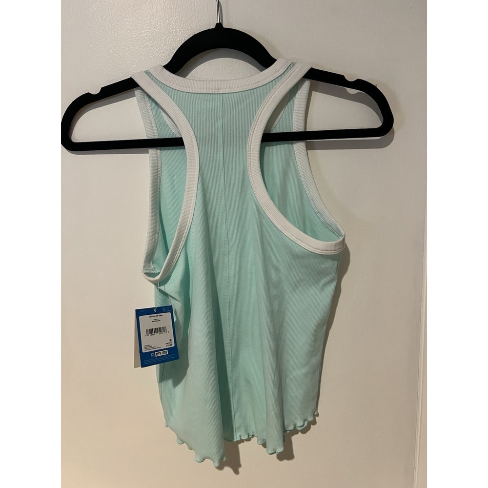 New DSG Girls Ribbed Ringer Racerback Tank Top Cotton Rib Size Large Aqua - Picture 6 of 6